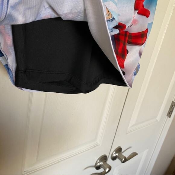 Unbranded Christmas Skort‎ Jack Frost Snowy Country Scene Pocket Women's Medium - Picture 7 of 13